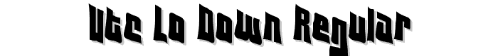 VTC Lo-Down Regular font